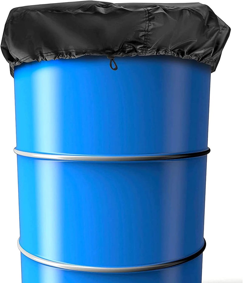 Heyxi 55 Gallon Drum Drawstring Protective Supplies Protections for Raining Day Waterproof Windproof Black - Image 5